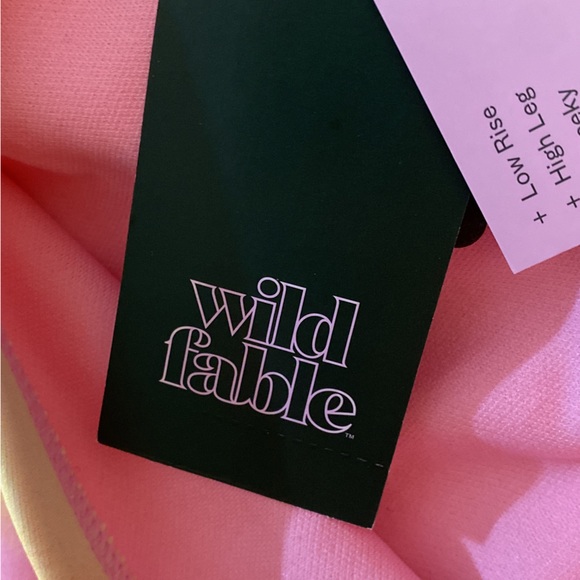 New Women  High Leg Cheeky Bikini Bottom - Wild Fable Pink/Orange/Yellow Tie-Dye - Picture 8 of 9